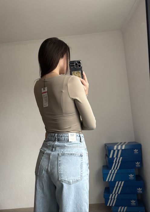 Боді з довгим рукавом