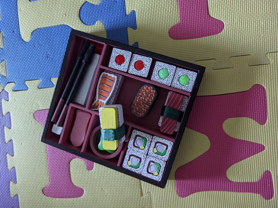 Sushi box, em madeira, caixas de sushi de brinquedo