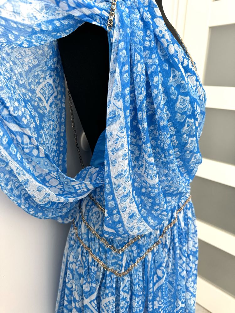 ASOS szyfonowa sukienka mini Odkryte plecy