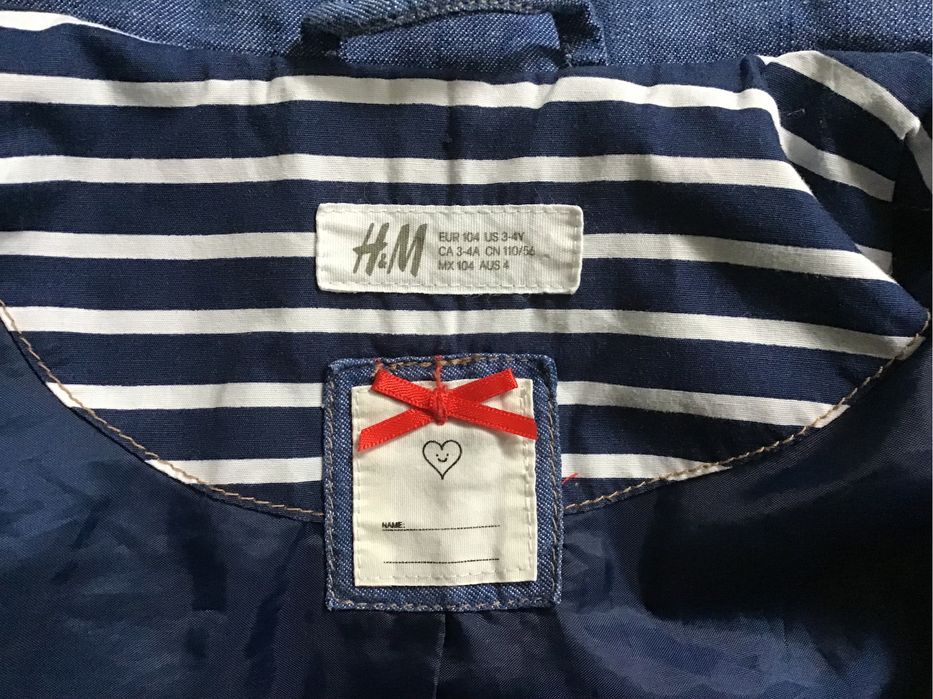 Kurtka wiosenna jesienna przejściowa H&M rozm. 104