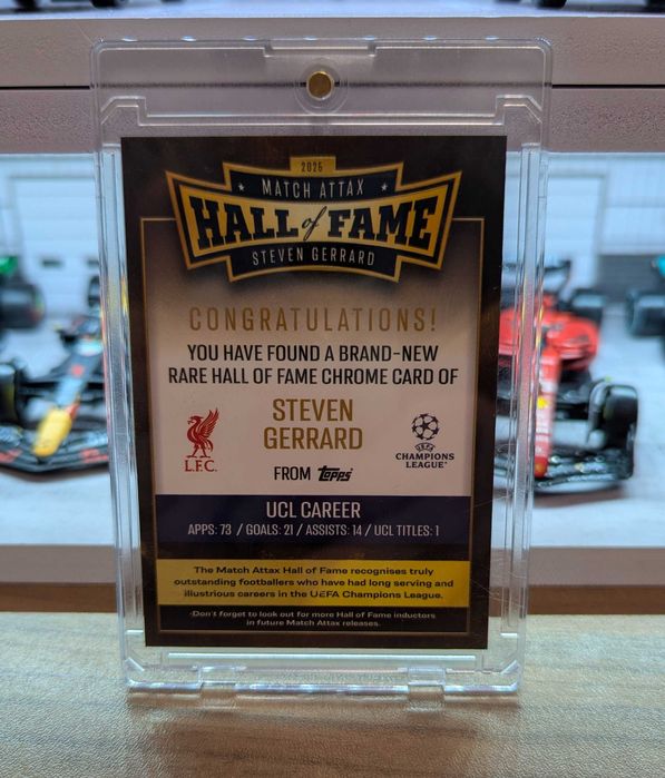 Steven Gerrard Hall of Fame HOF 1 Topps Match Attax 2025/26