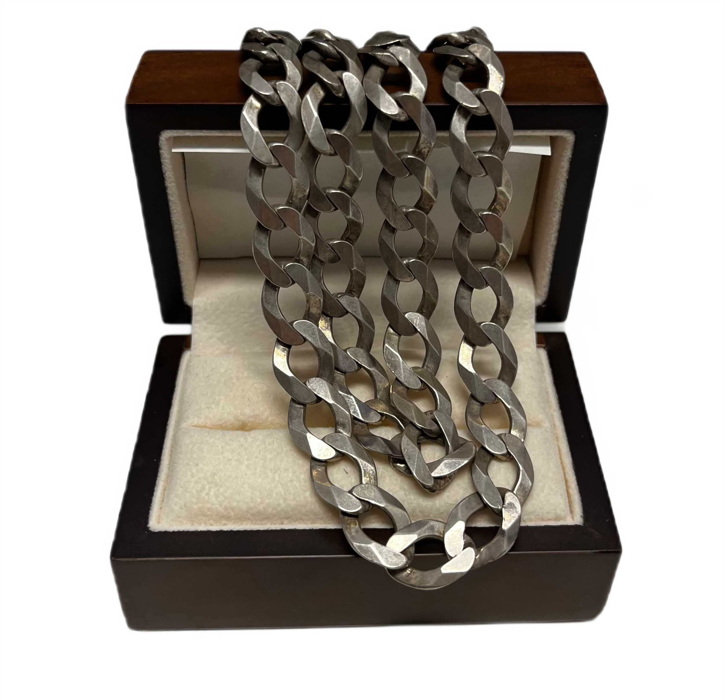 Srebrny łańcuch 925/57,62G 54,5cm 1,1cm