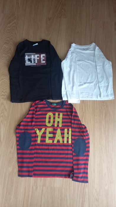 Conjunto de camisolas de manga comprida 2 Benetton e 1 zy