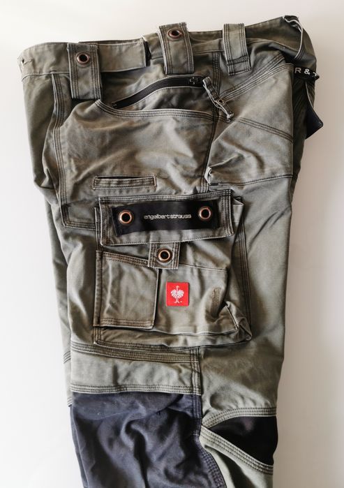 Mocne spodnie Engelbert Strauss es roughtough, rozm 48, khaki