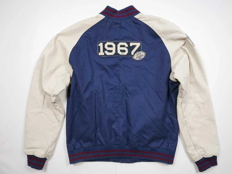 Polo Ralph Lauren Kurtka Bomber Bejsbolówka Skóra Naszywki Unikat L