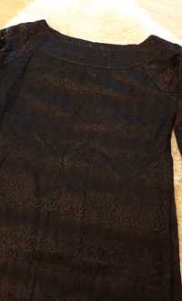 Mała czarna sukienka koronkowa r.40