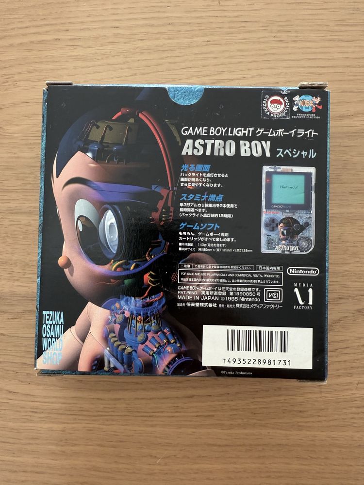 Nintendo GameBoy Light Edição Especial Clear Astro Boy Osamu 1998