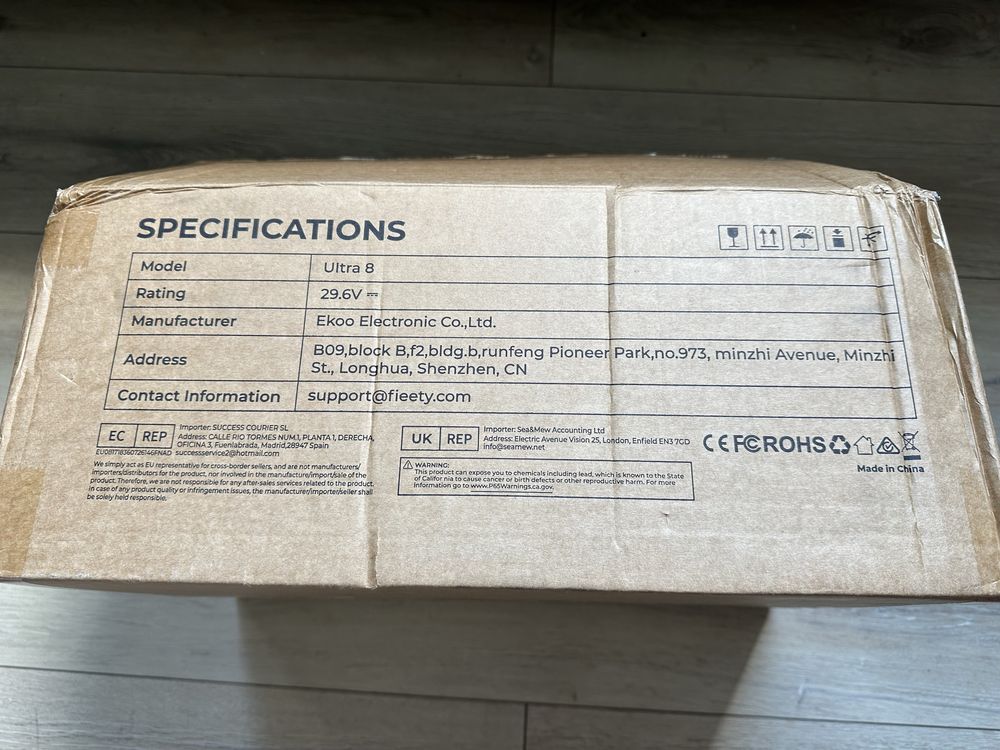 Odkurzacz bezprzewodowy Fieety Ultra 8 pionowy LED Turbo ssanie