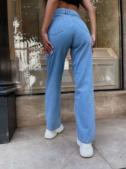 Штани палаццо світло-блакитні