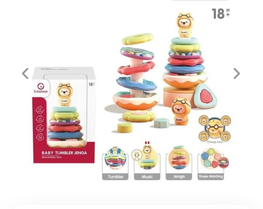 Іграшка розвиваюча Пірамідка неваляшка сортер музична YL 603-3 A