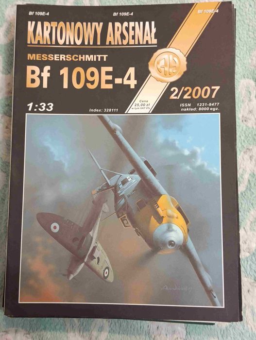 Messerschmitt Bf 109E-4. Kartonowy Arsenał 2/2007 1:33