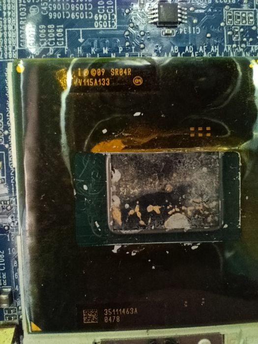 Płyta główna laptopa HP DV6 Uszkodzona procesor Intel Pentium i3 SR04R