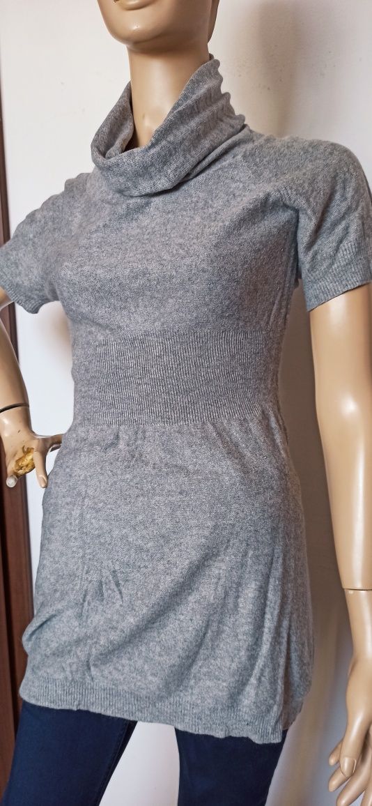 Sg Szary sweterek 36 , 38 , S , M  sweter 36 , 38 Reserved angora dłuż
