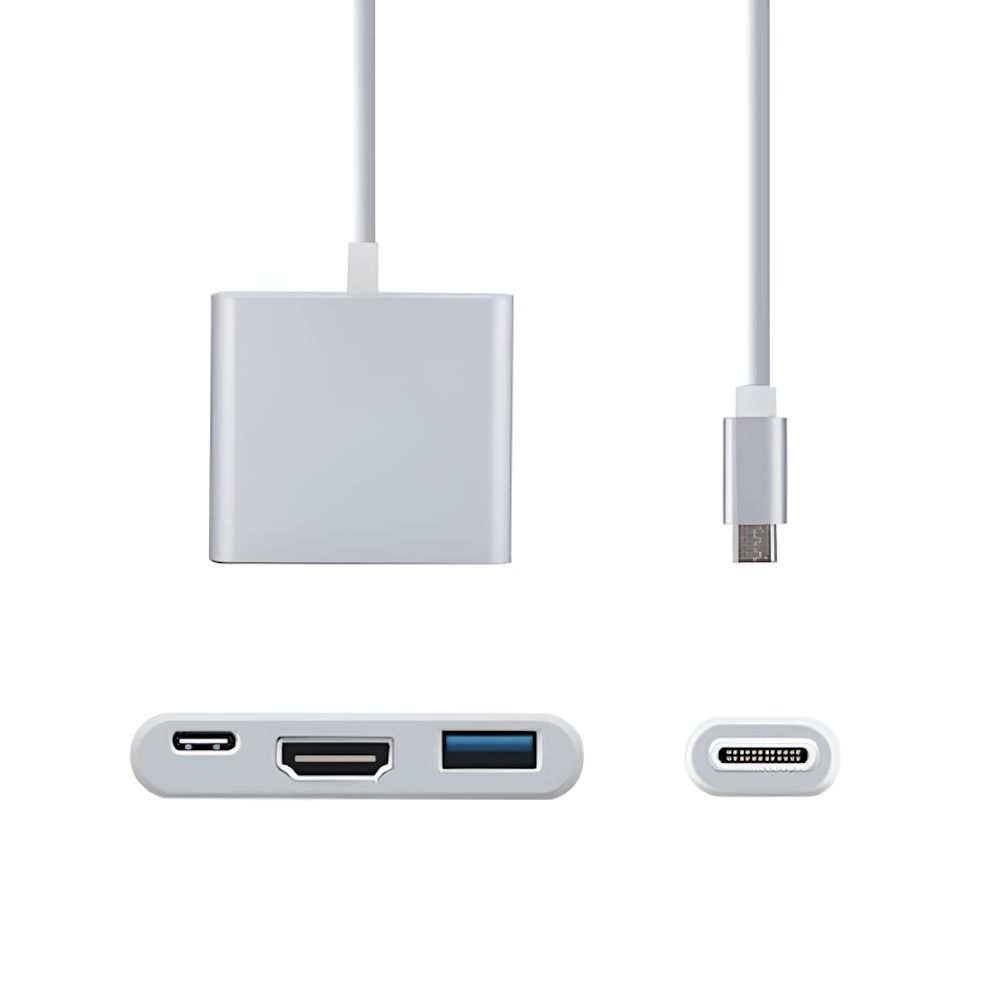 Adapter HUB USB-C na HDMI / USB 3.0 / USB-C Stacja dokująca Multiport