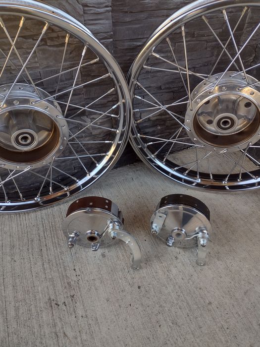 WSK koła felgi obręcze lagi zawieszenie piasta bęben szprychy Chrom