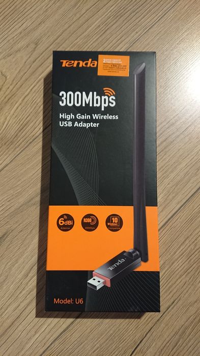 Wi-Fi USB-адаптер Tenda U6 Wireless N300