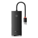 Baseus Lite Series HUB 4-Portowy (USB-A do 4xUSB-A 3.0) 0.25m czarny (