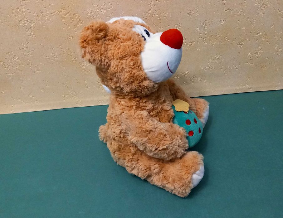 Miś świąteczny pluszowy na Święta pozytywka ,,Jingle bells,, 30 cm