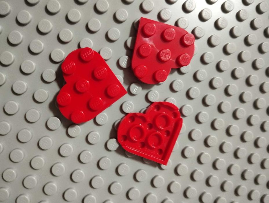 Lego 39613 Płytka serce 3x3 Czerwony 4 szt. Nowe