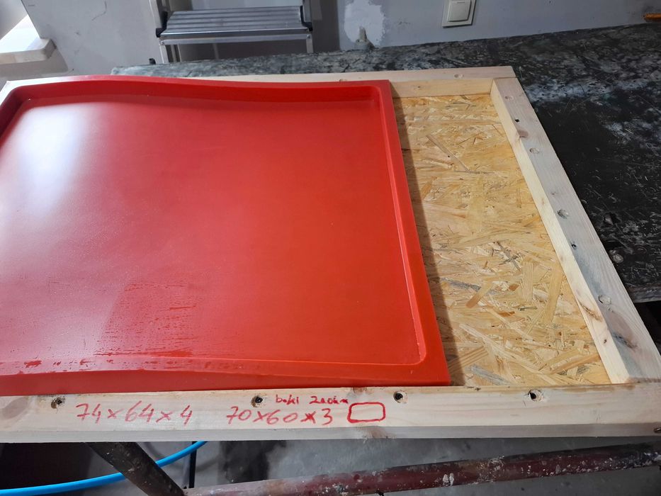 Forma 3x70x60cm na płytę, stół zaokrąglona z betonu architektonicznego