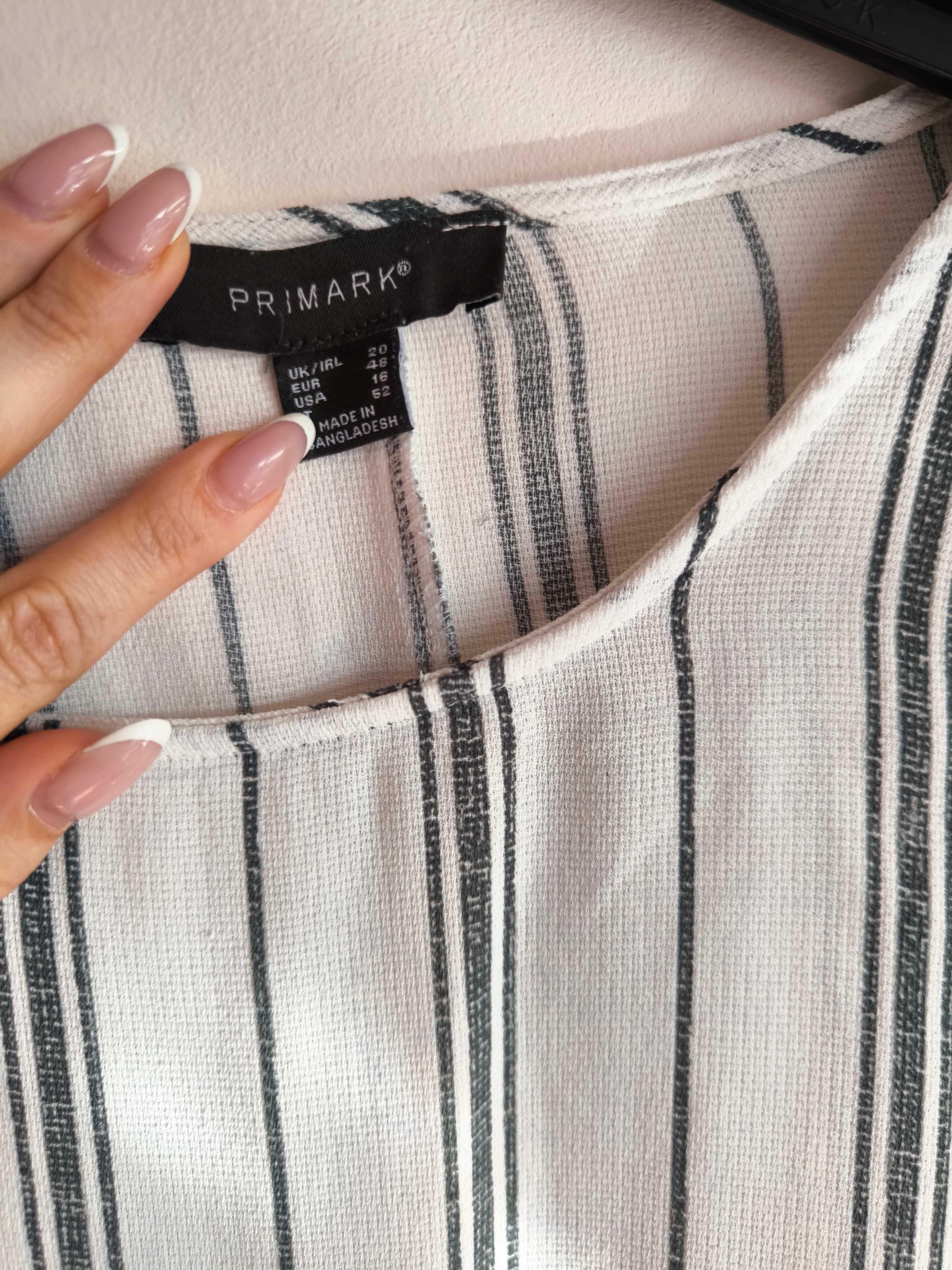 Elegancka i wygodna bluzka w paski Primark, rozmiar 48/4XL