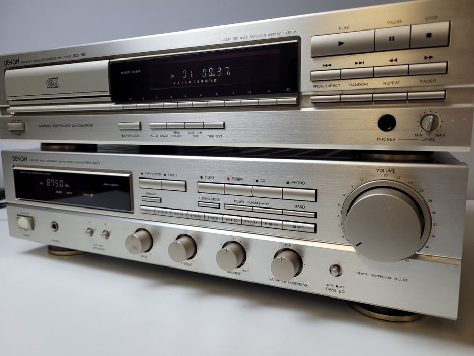 Zestaw Denon Srebrny - Amplituner DRA-435R, Odtwarzacz CD DCD-680 HIFI