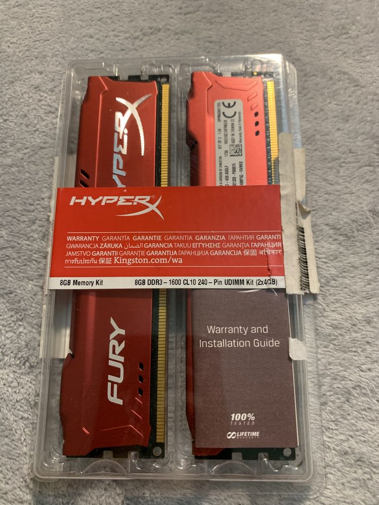 HyperX 8GB 1600MHz Fury Red CL10 (2x4GB)