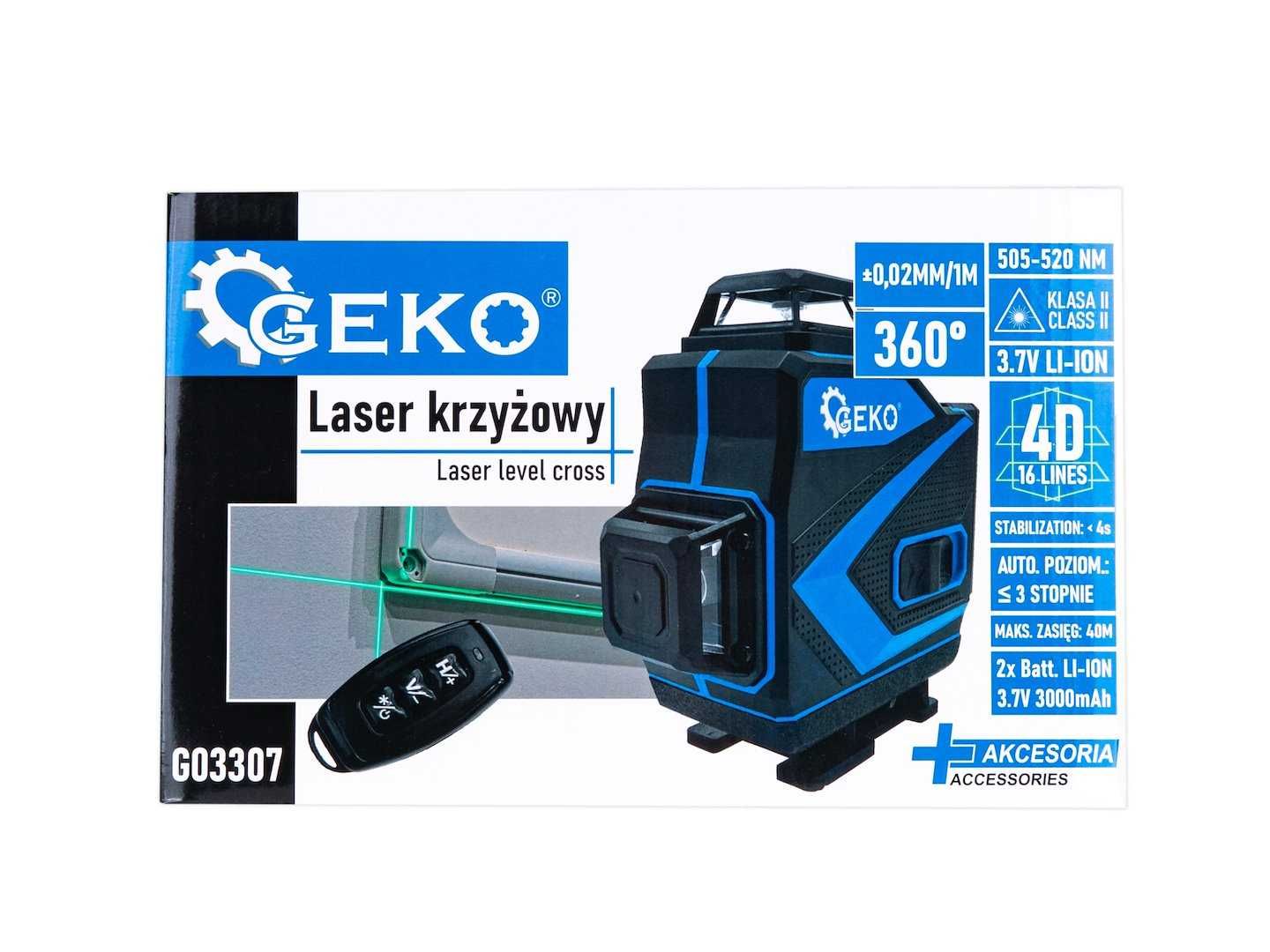 Laser krzyżowy poziomica laserowa 360 zielony samopoziomujący +akcesor