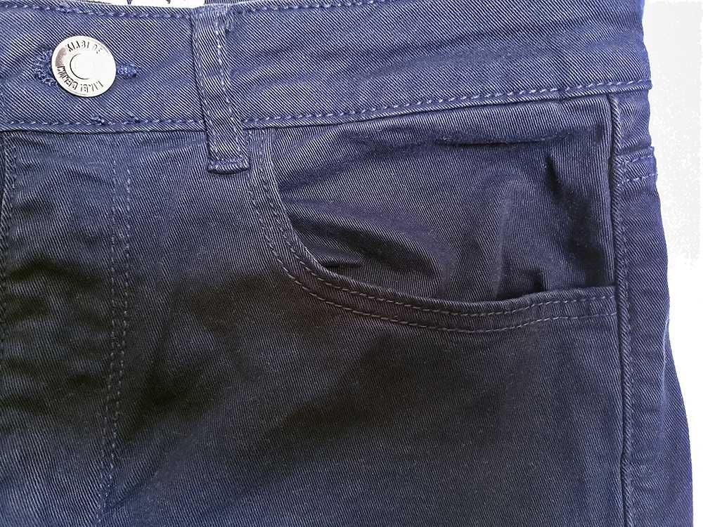 Calças Sarja AzuL Algodão tipo Jeans Senhora 36