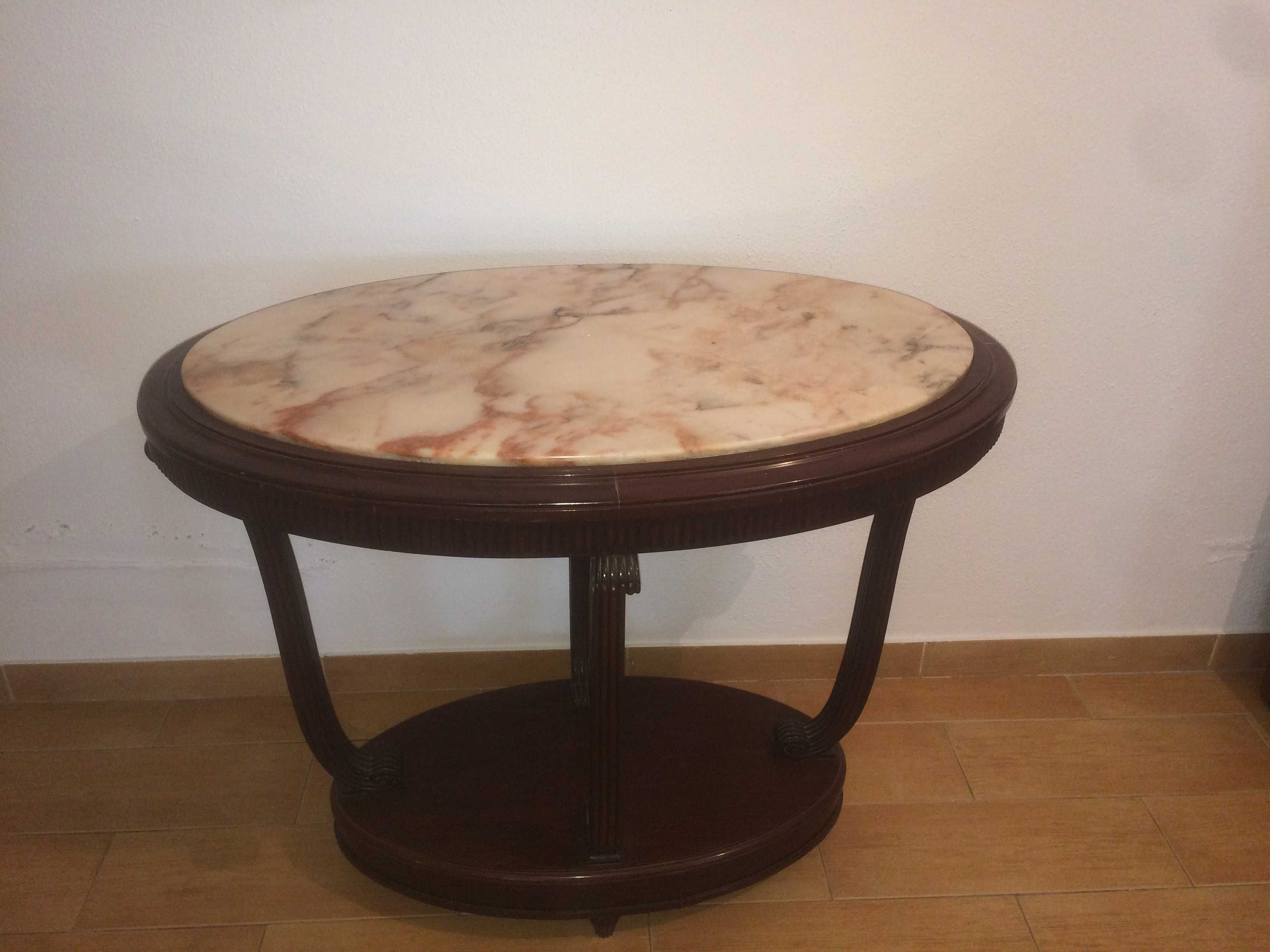Mesa de apoio e espelho Arte Nova