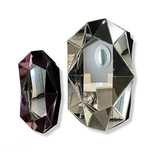 Burgund lustro glamour prostokątne 57,6x80