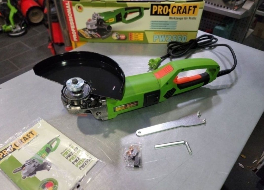 Болгарка  ProCraft Плавный пуск Поворотная ручка 230диск 2550Вт