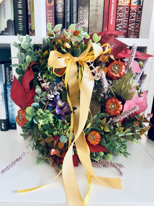 Wianek jesienny z dyniami