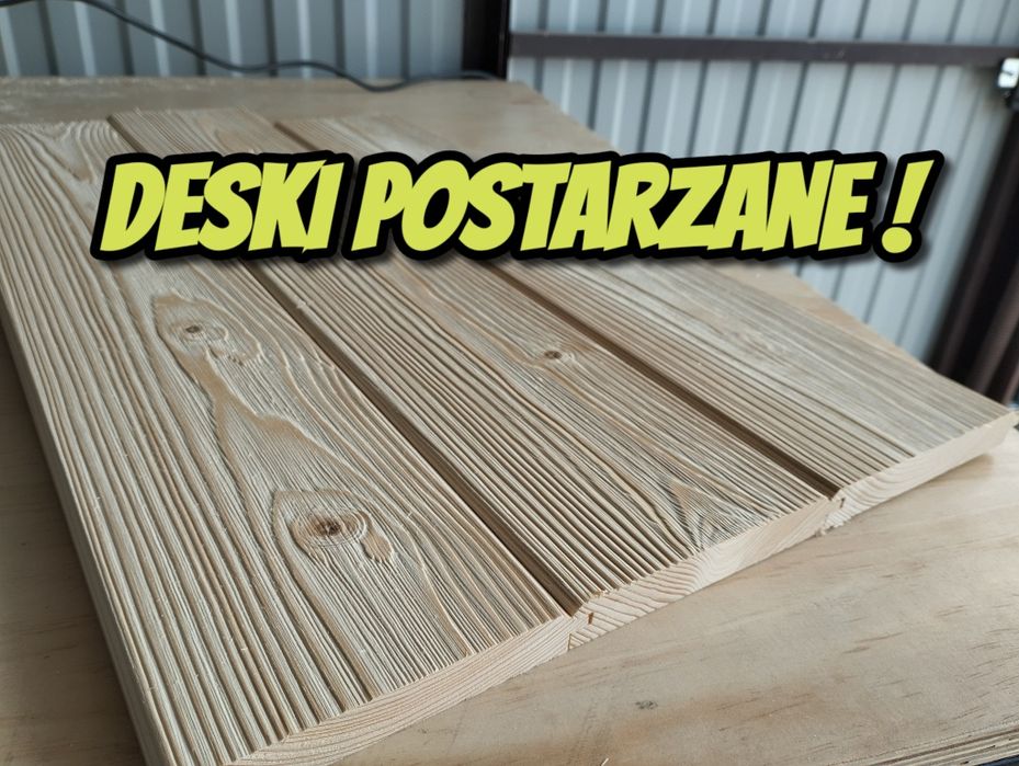 Podbitka deski elewacyjne jak stare drewno szczotkowane producent