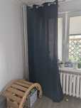 2 czarne zasłony na kołach Room99