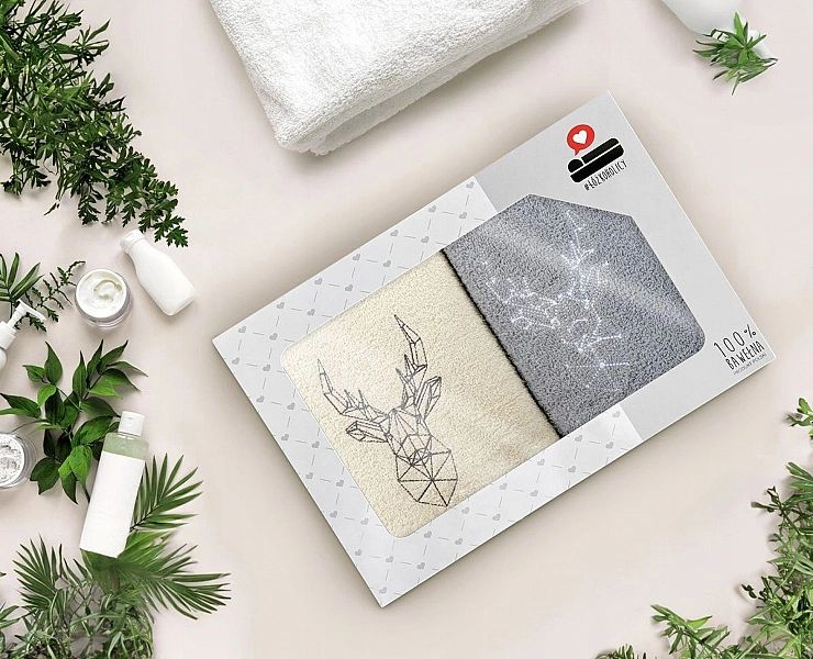 Komplet Ręczników Prezent Frotte 2szt 70x140 Luba zestaw