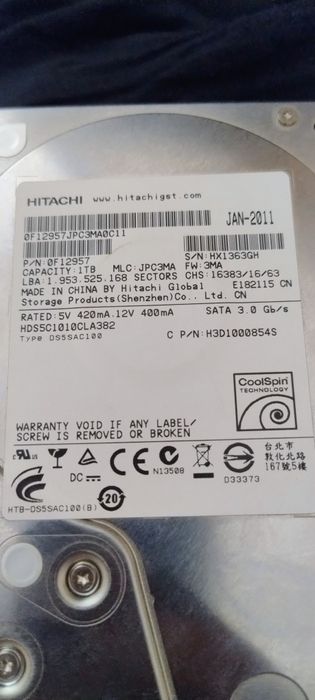 Продам жорсткий диск Hitachi 1tb
