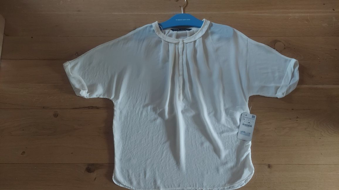 Zara nietuzinkowa, nowa i zwiewna bluzka elegant r L i 40 - 42