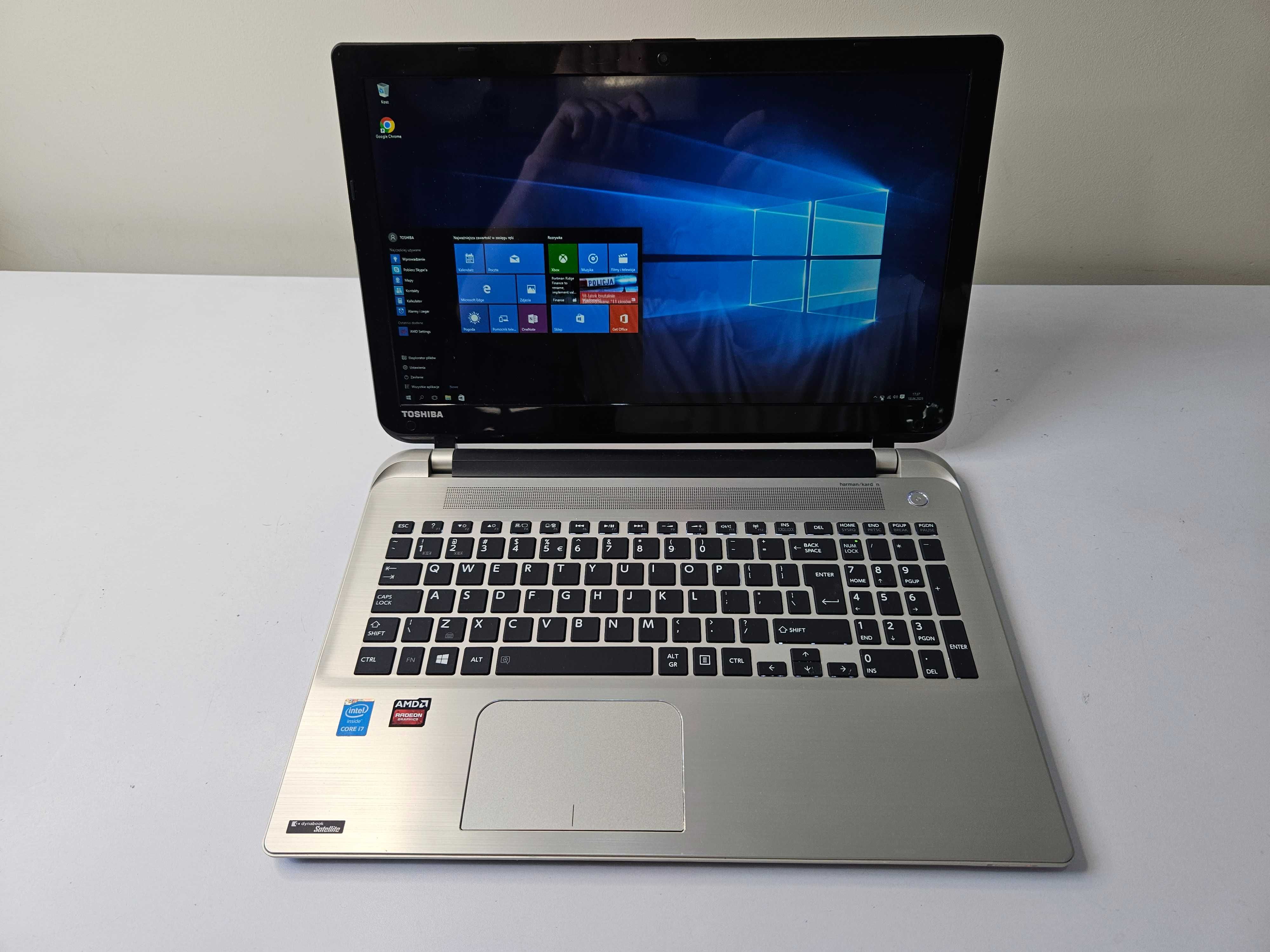 Laptop GAMINGOWY Toshiba i7 8x3.10/16gb RAM/AMD RADEON 4GB/SSD/FHD/wys