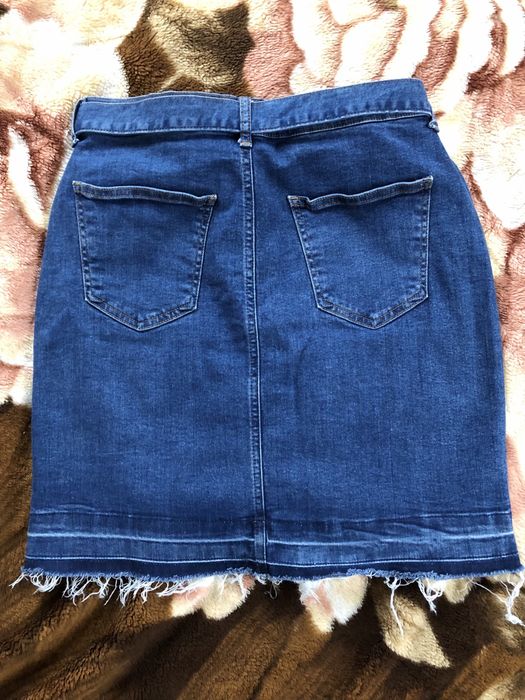 Джинсова спідниця з поясом