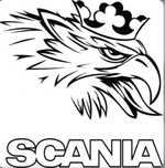 Zestaw 2x naklejka Scania Orzeł gryf wściekły 50cm szeroki kolory