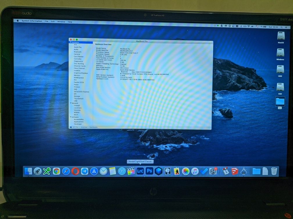 HP envy dv6 7377er hackintosh MacBook Pro 15 2013 ноутбук макбук