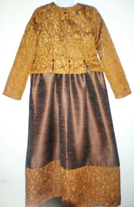 Nowa Sukienka wizytowa 2-czesciowa tafta drapowana 128