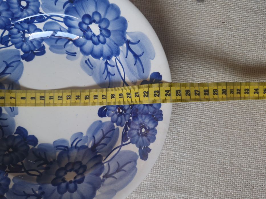 Misa niebieska fajans Włocławek porcelana PRL