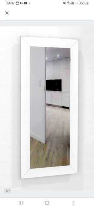 Lustro w białej ramie 130x 60