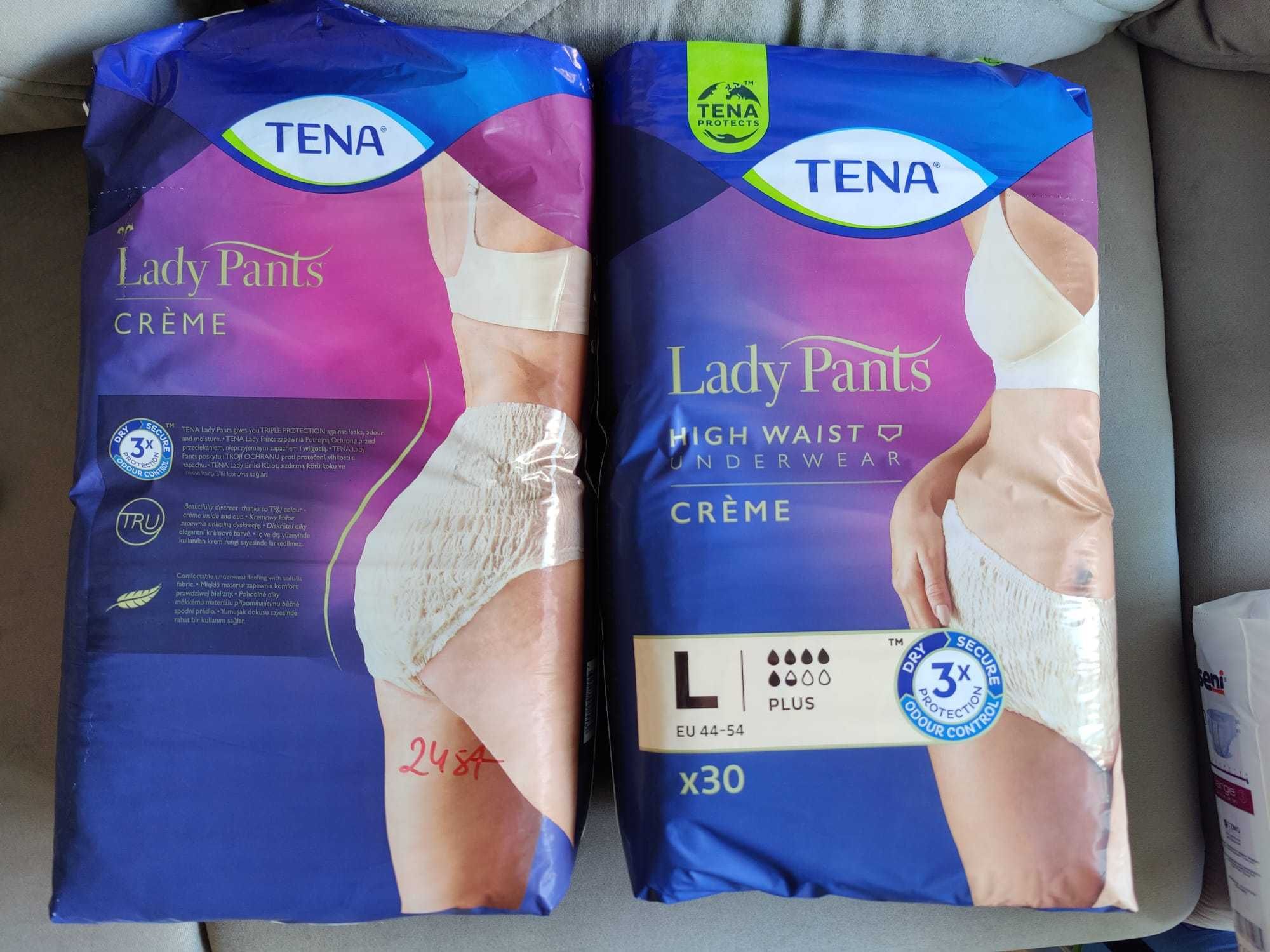 Tena Lady Pants Plus Large Creme majtki chłonne 54 sztuk