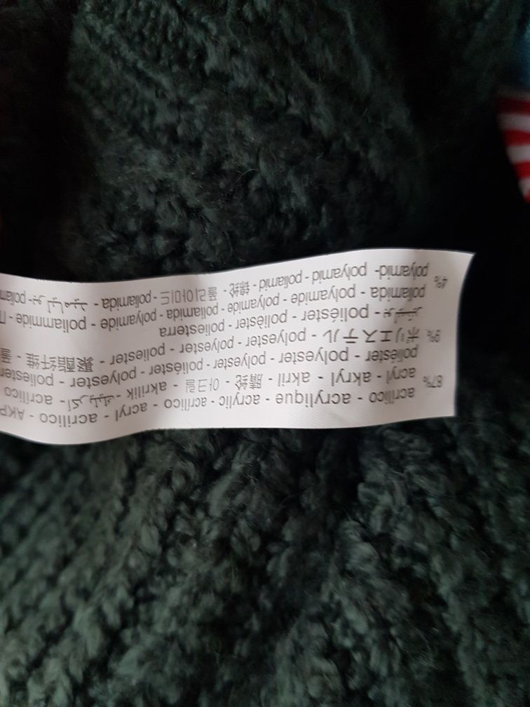 Sweter Zara 98 butelkowa zieleń zielony