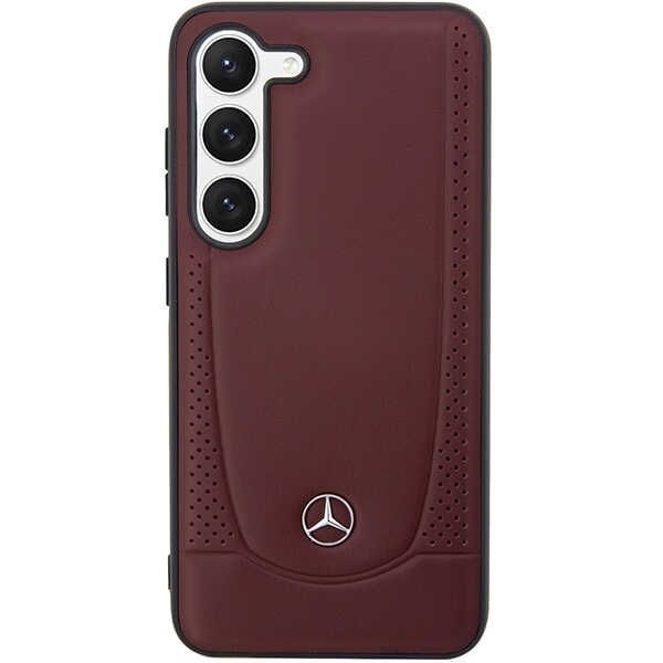 Etui Skórzane Mercedes-Benz Czerwone do Samsung Galaxy S23+