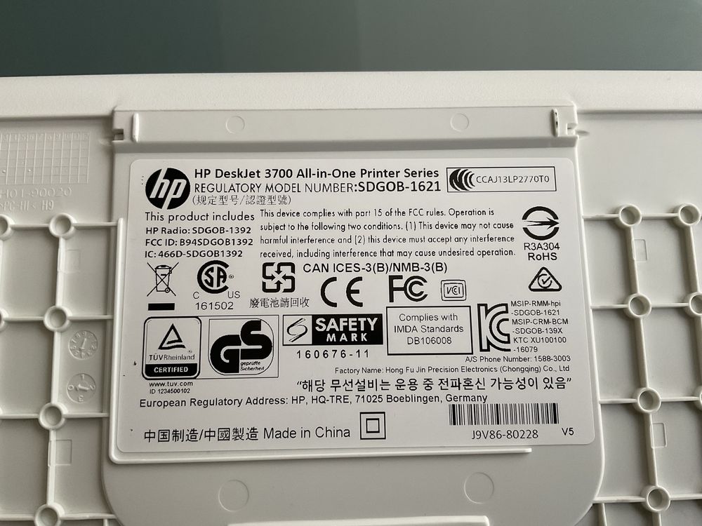 Impressora HP deskjet 3762 print scan copyweb