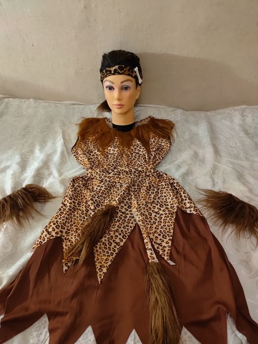 Strój przebranie kobieta jaskiniowiec Flinston 4 części roz.S-L